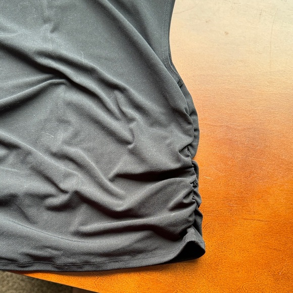 NWT Abercrombie & Fitch Black Ruched Paloma Tank Top - Picture 4 of 5